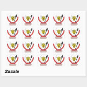 congo democratisch embleem vierkante sticker (Vel)