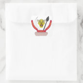 congo democratisch embleem vierkante sticker (Tas)
