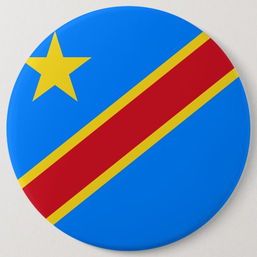 Congo - Democratische Republiek Congo vlag Ronde Button 6,0 Cm (Voorkant)