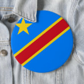 Congo - Democratische Republiek Congo vlag Ronde Button 6,0 Cm (In situ)