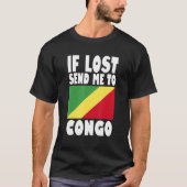 Congo Flag Design  If lost send me to Congo T-shirt (Voorkant)