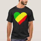 Congo Flag Heart Congo Love Congo T-shirt (Voorkant)