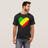 Congo Flag Heart Congo Love Congo T-shirt (Voorkant volledig)