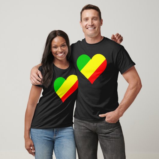 Congo Flag Heart Congo  Love Congo T-shirt (Unisex)