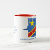 CONGO FLAG MAP Scripture Gepersonaliseerd Tweekleurige Koffiemok (Center)