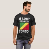 Congo Flag Souvenir If lost send me to Congo T-shirt (Voorkant volledig)