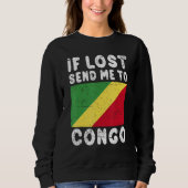Congo Flag Souvenir If lost send me to Congo Trui (Voorkant)