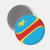 Congo-Kinshasa Fisheye Flag Magnet (Voorkant / Achterkant)