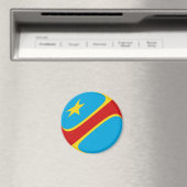 Congo-Kinshasa Fisheye Flag Magnet (Insitu (Vaatwasser))