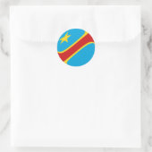 Congo-Kinshasa Fisheye Flag Sticker (Tas)