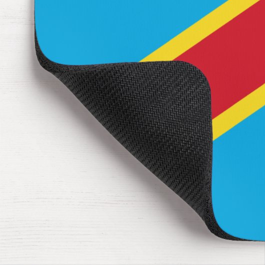 Congo-Kinshasa Flag Mousepad Muismat (Hoek)