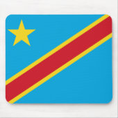 Congo-Kinshasa Flag Mousepad Muismat (Voorkant)