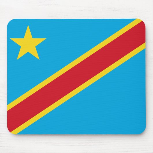 Congo-Kinshasa Flag Mousepad Muismat (Voorkant)