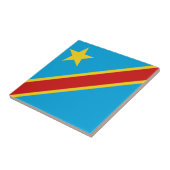 Congo-Kinshasa Tegel met vlagkeramische vlag Tegeltje (Zijkant)