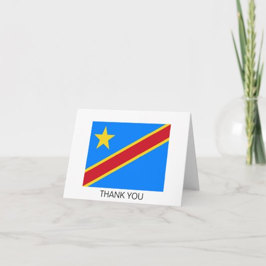 Congo Kinshasa Vlag Bedankkaart (Voorkant)