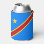 Congo Kinshasa Vlag Blikjeskoeler (Blikje Voorkant)