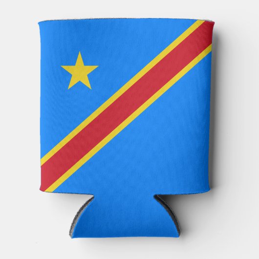 Congo Kinshasa Vlag Blikjeskoeler (Voorkant)