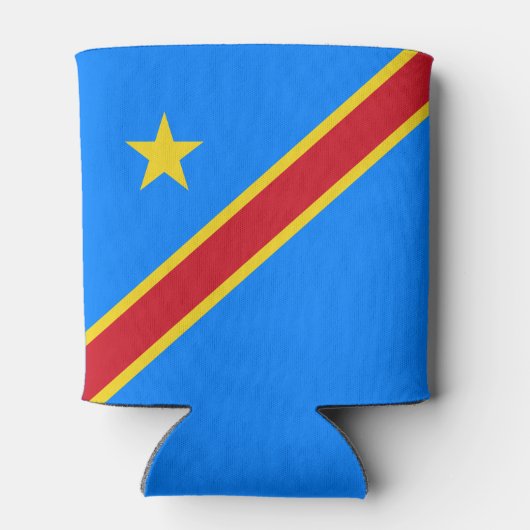 Congo Kinshasa Vlag Blikjeskoeler (Achterkant)