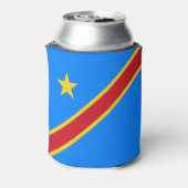 Congo Kinshasa Vlag Blikjeskoeler (Blikje Achterkant)