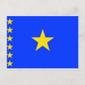 Congo Kinshasa-vlag Briefkaart (Voorkant)