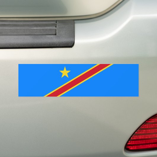 Congo Kinshasa Vlag Bumpersticker (Op auto)