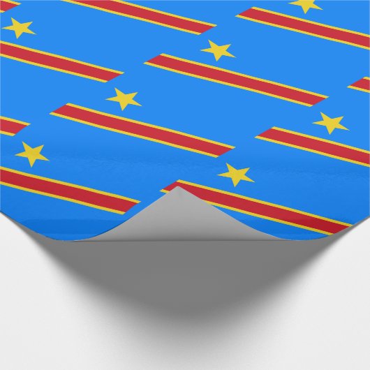 Congo Kinshasa Vlag Cadeaupapier (Hoek)