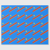 Congo Kinshasa Vlag Cadeaupapier (Vlak)