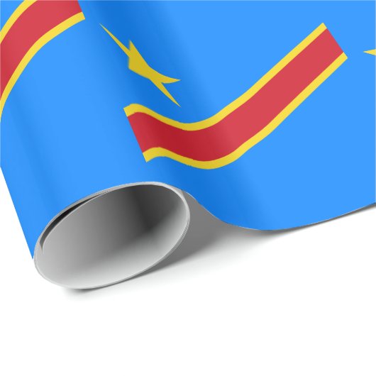 Congo Kinshasa Vlag Cadeaupapier (Rol Hoek)