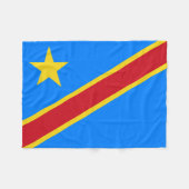 Congo Kinshasa Vlag Fleece Deken (Voorkant (Horizontaal))