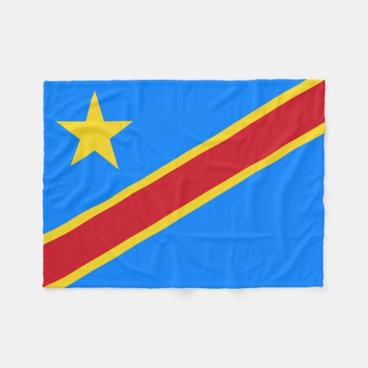 Congo Kinshasa Vlag Fleece Deken (Voorkant (Horizontaal))