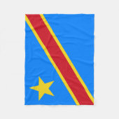 Congo Kinshasa Vlag Fleece Deken (Voorkant)