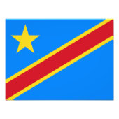 Congo Kinshasa Vlag Foto Afdruk (Voorkant)