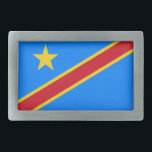 Congo Kinshasa Vlag Gesp<br><div class="desc">Patriottische vlag van de Democratische Republiek Congo.</div>