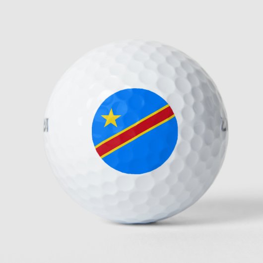 Congo Kinshasa Vlag Golfballen (Voorkant)