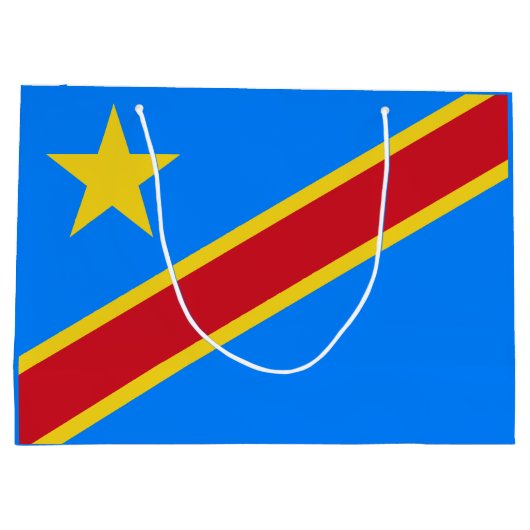 Congo Kinshasa Vlag Groot Cadeauzakje (Achterkant)