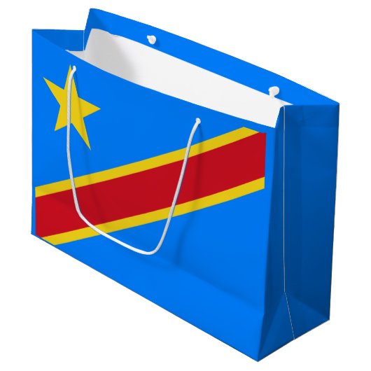 Congo Kinshasa Vlag Groot Cadeauzakje (Voorkant Gekanteld)
