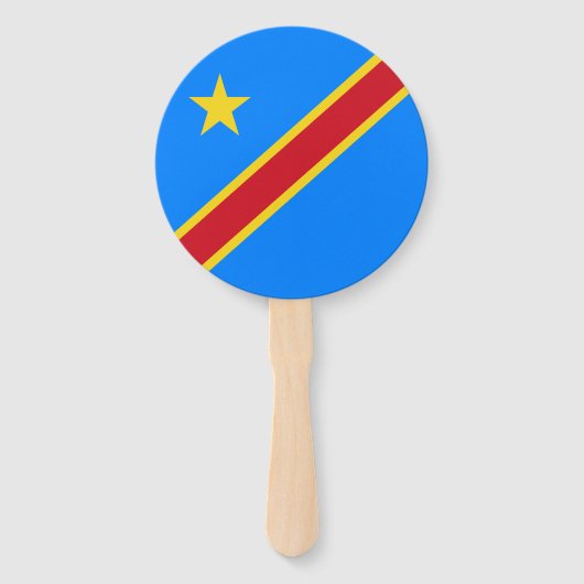 Congo Kinshasa Vlag Handwaaier (Achterkant)