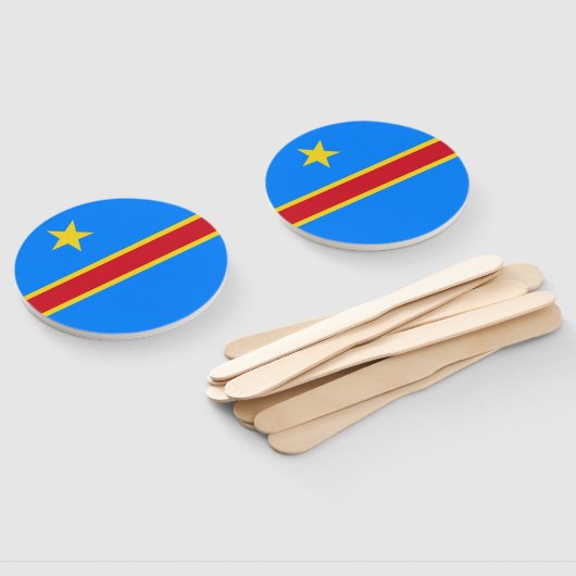 Congo Kinshasa Vlag Handwaaier (Niet-gemonteerd)