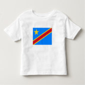 Congo Kinshasa Vlag Kinder Shirts (Voorkant)