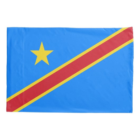 Congo Kinshasa Vlag Kussensloop (Achterkant)