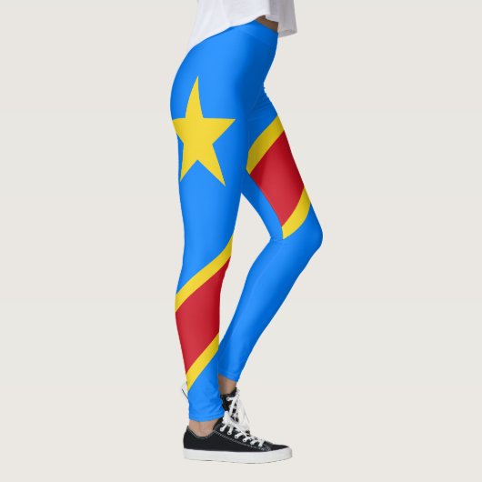 Congo Kinshasa Vlag Leggings (Rechts)