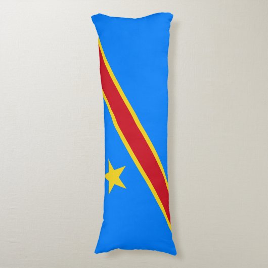 Congo Kinshasa Vlag Lichaamskussen (Voorkant Verticaal)
