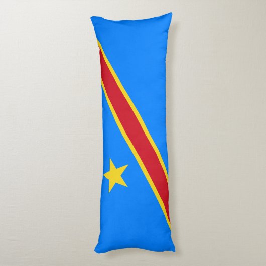 Congo Kinshasa Vlag Lichaamskussen (Achterkant (Verticaal))