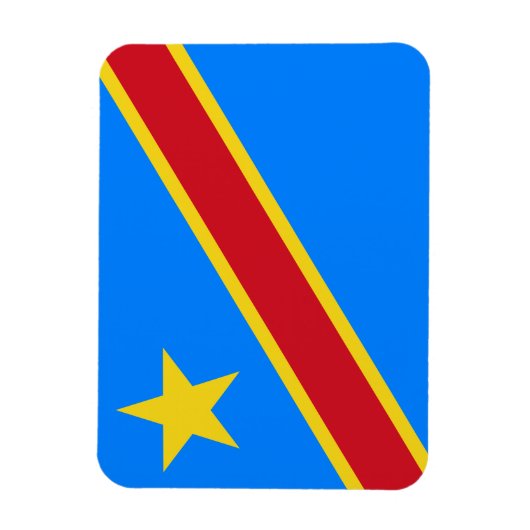 Congo Kinshasa Vlag Magneet (Verticaal)