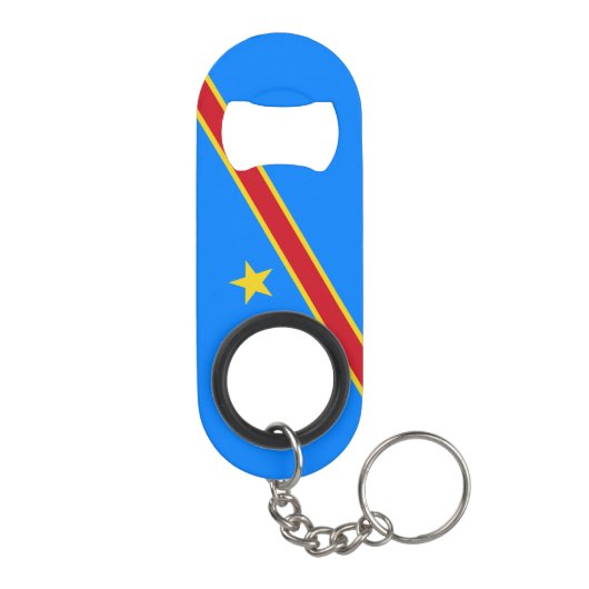 Congo Kinshasa Vlag Mini Flessenopener (Achterkant)
