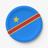 Congo Kinshasa Vlag Papieren Bordje (Voorkant)