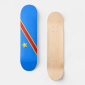 Congo Kinshasa Vlag Persoonlijk Skateboard (Voorkant)
