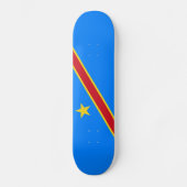 Congo Kinshasa Vlag Persoonlijk Skateboard (Voorkant)