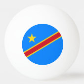 Congo Kinshasa Vlag Pingpongbal (Voorkant)