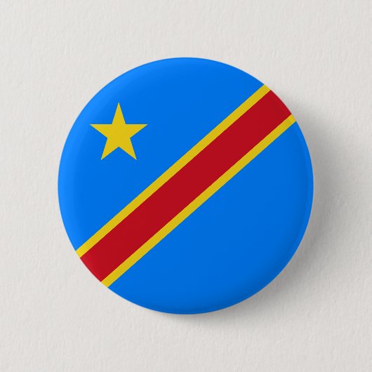Congo Kinshasa Vlag Ronde Button 5,7 Cm (Voorkant)